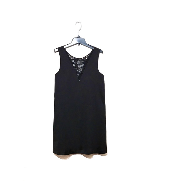 🔥 2/$20 BCBG black lace deep V dress with … - Picture 3 of 7